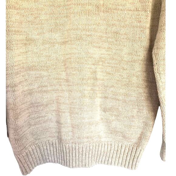 Urban Pipeline Sweater Hoodie M Womens Beige Vintage Cable Knit Full Zip. - Picture 6 of 6